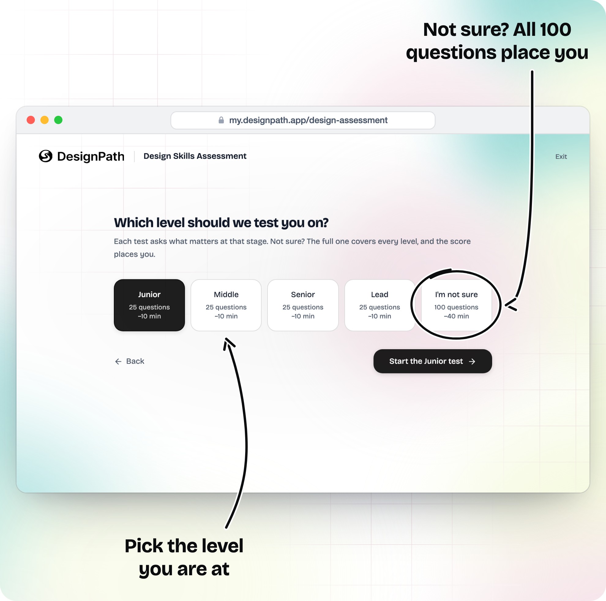 choosing an assessment level